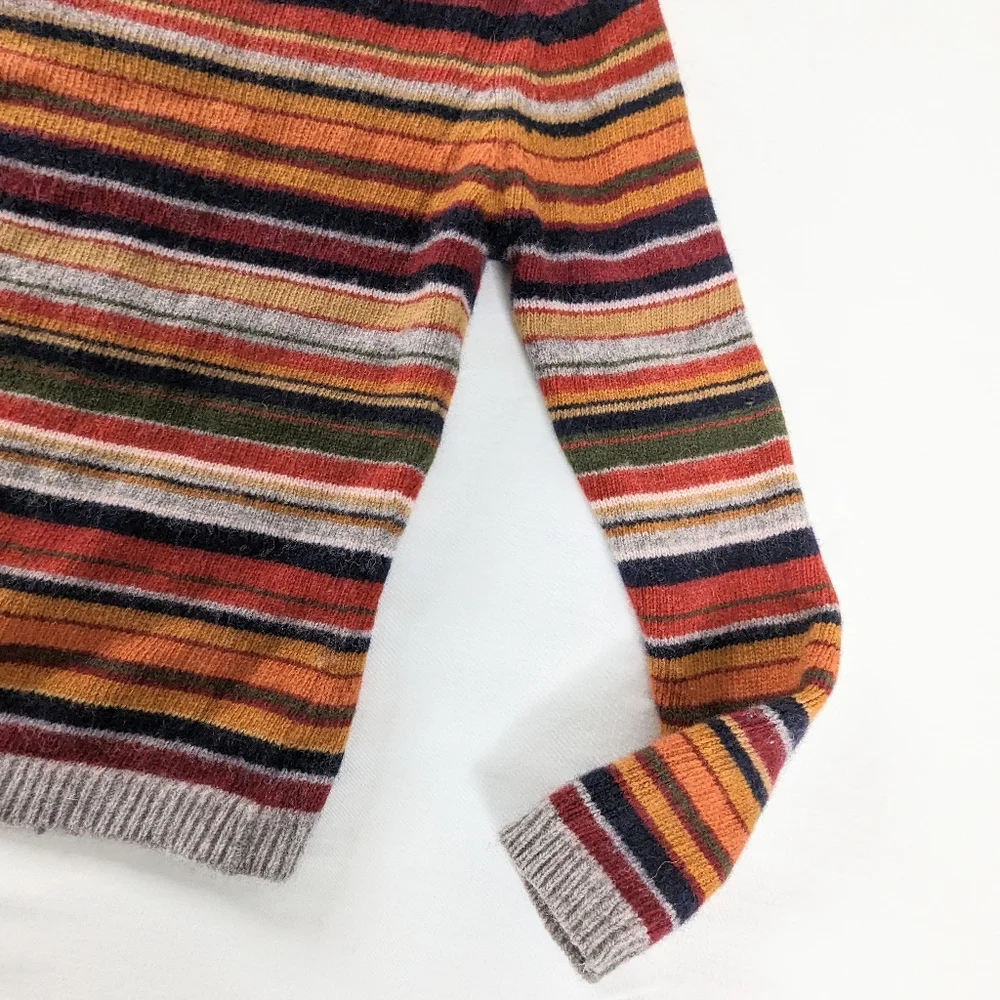 Oxford Fulham Retro Lambswool Stripe Turtleneck Sweater - Picture 4 of 8